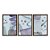 Kit 3 Quadros Decorativos Efeito Pintura Formas Abstratas Roxo E Azul - Imagem 5