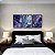 Kit 3 Quadros Decorativos Efeito Pintura Manchas de Tinta Rabiscos Formas Abstratas Azul - Imagem 8