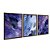 Kit 3 Quadros Decorativos Efeito Pintura Manchas de Tinta Rabiscos Formas Abstratas Azul - Imagem 6
