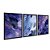 Kit 3 Quadros Decorativos Efeito Pintura Manchas de Tinta Rabiscos Formas Abstratas Azul - Imagem 4