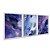 Kit 3 Quadros Decorativos Efeito Pintura Manchas de Tinta Rabiscos Formas Abstratas Azul - Imagem 2