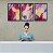Kit 3 Quadros Decorativos Efeito Pintura Manchas de Tinta Rabiscos Formas Abstratas Rosa E Amarelo - Imagem 9