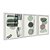 Kit 3 Quadros Decorativos Efeito Pintura Manchas de Tinta Formas Abstratas Verdes - Imagem 2