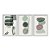 Kit 3 Quadros Decorativos Efeito Pintura Manchas de Tinta Formas Abstratas Verdes - Imagem 1
