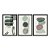 Kit 3 Quadros Decorativos Efeito Pintura Manchas de Tinta Formas Abstratas Verdes - Imagem 3