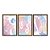 Kit 3 Quadros Decorativos Efeito Pintura Pinceladas Colorias e Rabiscos Abstrato - Imagem 5