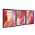 Kit 3 Quadros Decorativos Efeito Pintura Abstrata De Um Fundo Rosa E Laranja Splash de Tinta - Imagem 6
