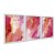 Kit 3 Quadros Decorativos Efeito Pintura Abstrata De Um Fundo Rosa E Laranja Splash de Tinta - Imagem 2