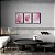 Kit 3 Quadros Decorativos Efeito Fundo Aquarela Rosa E Roxo Linhas Douradas - Imagem 8