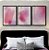 Kit 3 Quadros Decorativos Efeito Fundo Aquarela Rosa E Roxo Linhas Douradas - Imagem 9