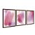 Kit 3 Quadros Decorativos Efeito Fundo Aquarela Rosa E Roxo Linhas Douradas - Imagem 6