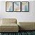 Kit 3 Quadros Decorativos Formas Cilindricas Amarelas E Azuis Abstrato - Imagem 7
