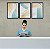Kit 3 Quadros Decorativos Formas Cilindricas Amarelas E Azuis Abstrato - Imagem 9