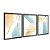 Kit 3 Quadros Decorativos Formas Cilindricas Amarelas E Azuis Abstrato - Imagem 4