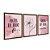Kit 3 Quadros Decorativos Desenho De Uma Flor Fundo Rosa Com Frase - Imagem 6