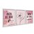 Kit 3 Quadros Decorativos Desenho De Uma Flor Fundo Rosa Com Frase - Imagem 2