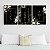 Kit 3 Quadros Decorativos Arte Floral Fundo Preto Viva Sonhe Ame - Imagem 9