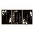 Kit 3 Quadros Decorativos Arte Floral Fundo Preto Viva Sonhe Ame - Imagem 5