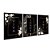 Kit 3 Quadros Decorativos Arte Floral Fundo Preto Viva Sonhe Ame - Imagem 4