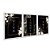Kit 3 Quadros Decorativos Arte Floral Fundo Preto Viva Sonhe Ame - Imagem 2