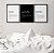 Kit 3 Quadros Decorativos Frases Em Fundo Branco e Preto Amor Gratidão Família - Imagem 7