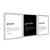 Kit 3 Quadros Decorativos Frases Em Fundo Branco e Preto Amor Gratidão Família - Imagem 2