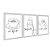 Kit 3 Quadros Decorativos Desenho De Xícaras De Café Sendo Despejada E Frases - Imagem 2