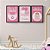Kit 3 Quadros Decorativos Frases Para Bebê Rosa Balões Avental Infatil - Imagem 9