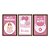 Kit 3 Quadros Decorativos Frases Para Bebê Rosa Balões Avental Infatil - Imagem 5