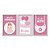 Kit 3 Quadros Decorativos Frases Para Bebê Rosa Balões Avental Infatil - Imagem 1