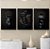 Kit 3 Quadros Decorativos Corpo Femino Negro Círculo Dourados - Imagem 7