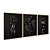 Kit 3 Quadros Decorativos Corpo Femino Negro Círculo Dourados - Imagem 6