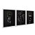 Kit 3 Quadros Decorativos Corpo Femino Negro Círculo Dourados - Imagem 2