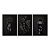 Kit 3 Quadros Decorativos Corpo Femino Negro Círculo Dourados - Imagem 3