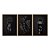 Kit 3 Quadros Decorativos Corpo Femino Negro Círculo Dourados - Imagem 5