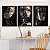 Kit 3 Quadros Decorativos Face Feminina Preto Com Detalhes Dourados - Imagem 9