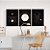 Kit 3 Quadros Decorativos Fundo Espacial Desenhos Místicos Dourados - Imagem 8