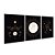 Kit 3 Quadros Decorativos Fundo Espacial Desenhos Místicos Dourados - Imagem 4