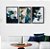 Kit 3 Quadros Decorativos Ladrilhos De Mármore Azul E Brancos Detalhes Dourados - Imagem 7