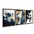 Kit 3 Quadros Decorativos Ladrilhos De Mármore Azul E Brancos Detalhes Dourados - Imagem 6