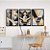 Kit 3 Quadros Decorativos Ladrilhos De Mármore Dourados Brancos E Pretos - Imagem 8