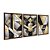 Kit 3 Quadros Decorativos Ladrilhos De Mármore Dourados Brancos E Pretos - Imagem 6