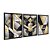 Kit 3 Quadros Decorativos Ladrilhos De Mármore Dourados Brancos E Pretos - Imagem 4