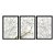 Kit 3 Quadros Decorativos Árvore Com Flores Brancas Com Pérolas Douradas - Imagem 3