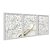 Kit 3 Quadros Decorativos Árvore Com Flores Brancas Com Pérolas Douradas - Imagem 2