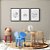 Kit 3 Quadros Decorativos Desenhos Fofos Infantis Bebê Cinza E Amarelo - Imagem 8