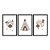 Kit 3 Quadros Decorativos Desenho de Nuvens Indiginas Infantil Bebê - Imagem 3