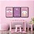 Kit 3 Quadros Decorativos Fundo Roxo Desenhos Estrela Arco Íris Núvem Frases Bebê - Imagem 8