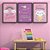 Kit 3 Quadros Decorativos Fundo Roxo Desenhos Estrela Arco Íris Núvem Frases Bebê - Imagem 9