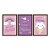 Kit 3 Quadros Decorativos Fundo Roxo Desenhos Estrela Arco Íris Núvem Frases Bebê - Imagem 5